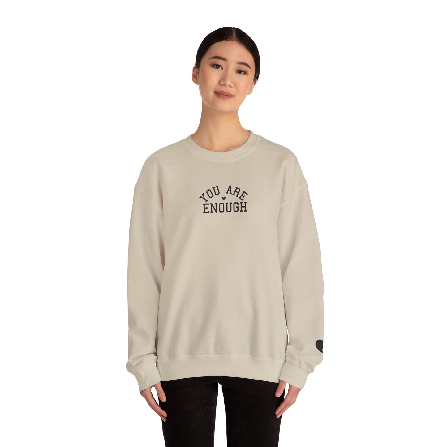 You Are Enough Unisex Heavy Blend Crewneck Sweatshirt | Casual Comfort, Perfect Gift, Everyday Wear, Relaxed Style, Holiday Essentials