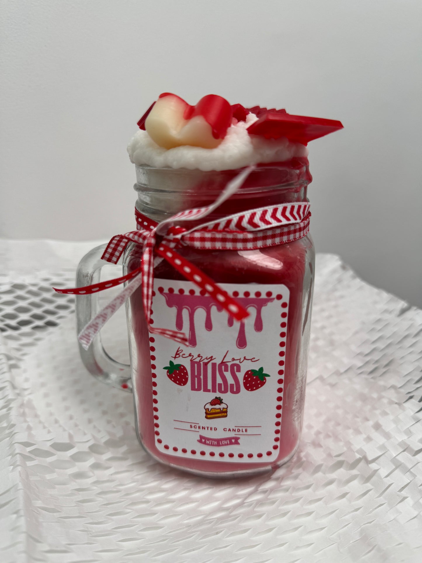 Berry Bliss Scented Candle Mason Jar