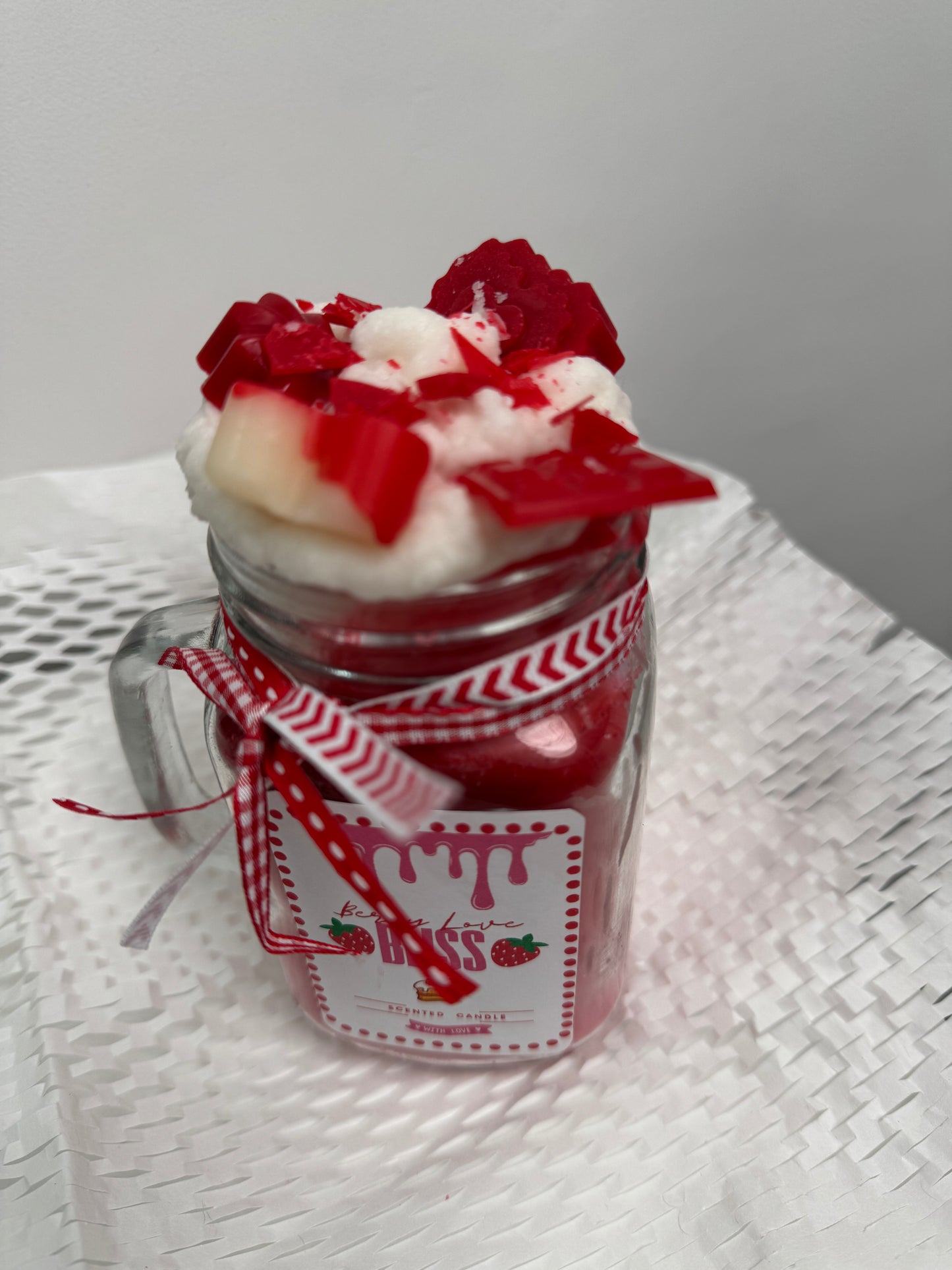 Berry Bliss Scented Candle Mason Jar