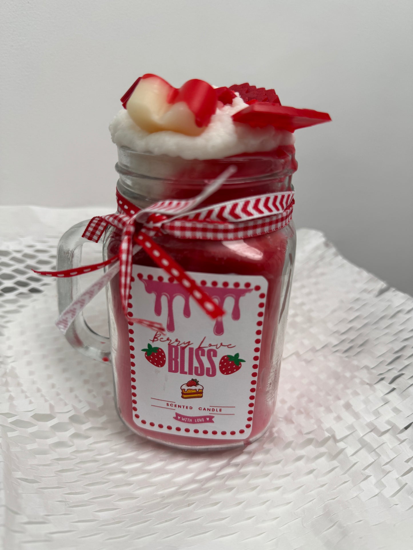 Berry Bliss Scented Candle Mason Jar