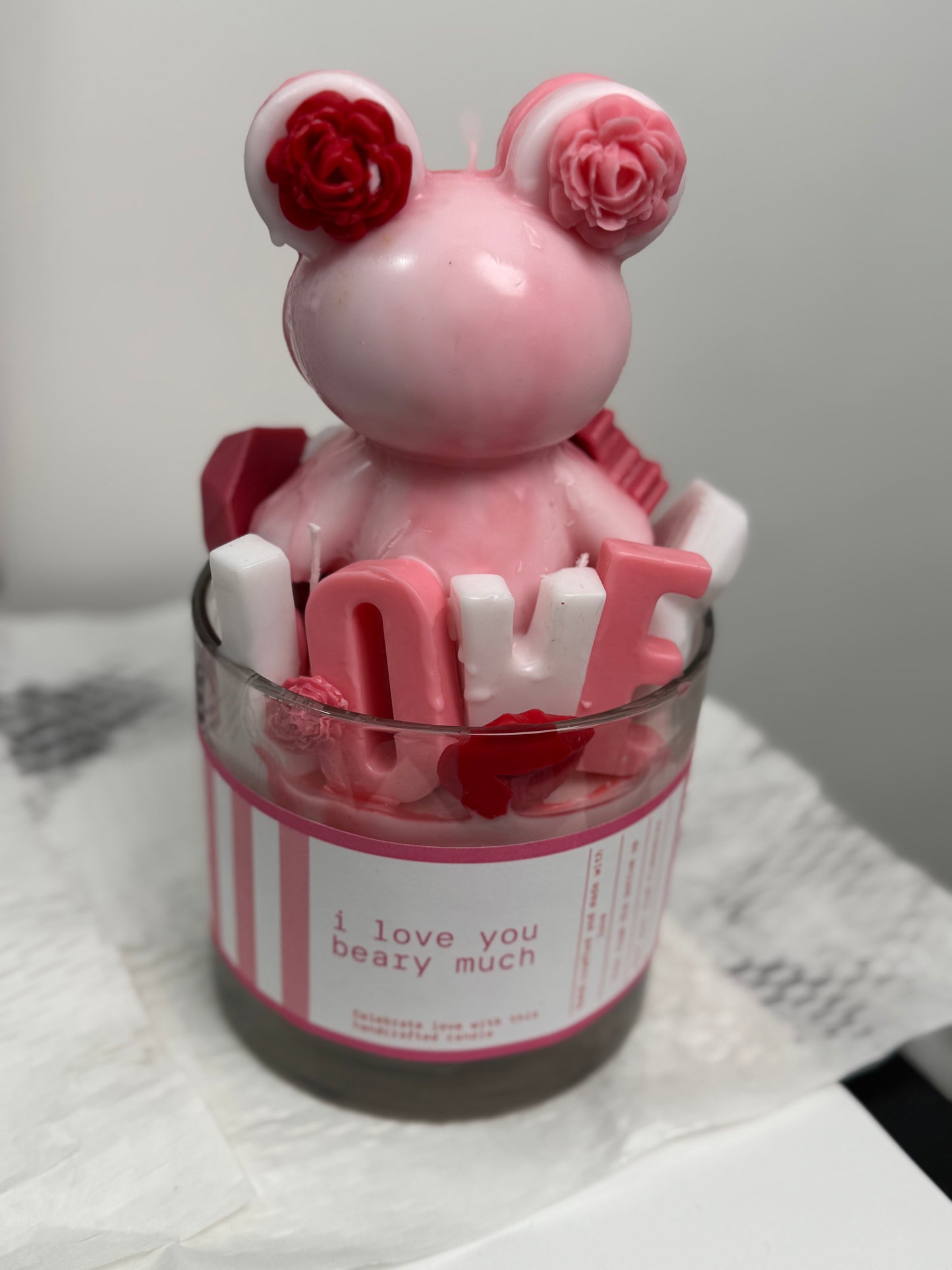 I LOVE YOU BEARY MUCH 3D BEAR CANDLE