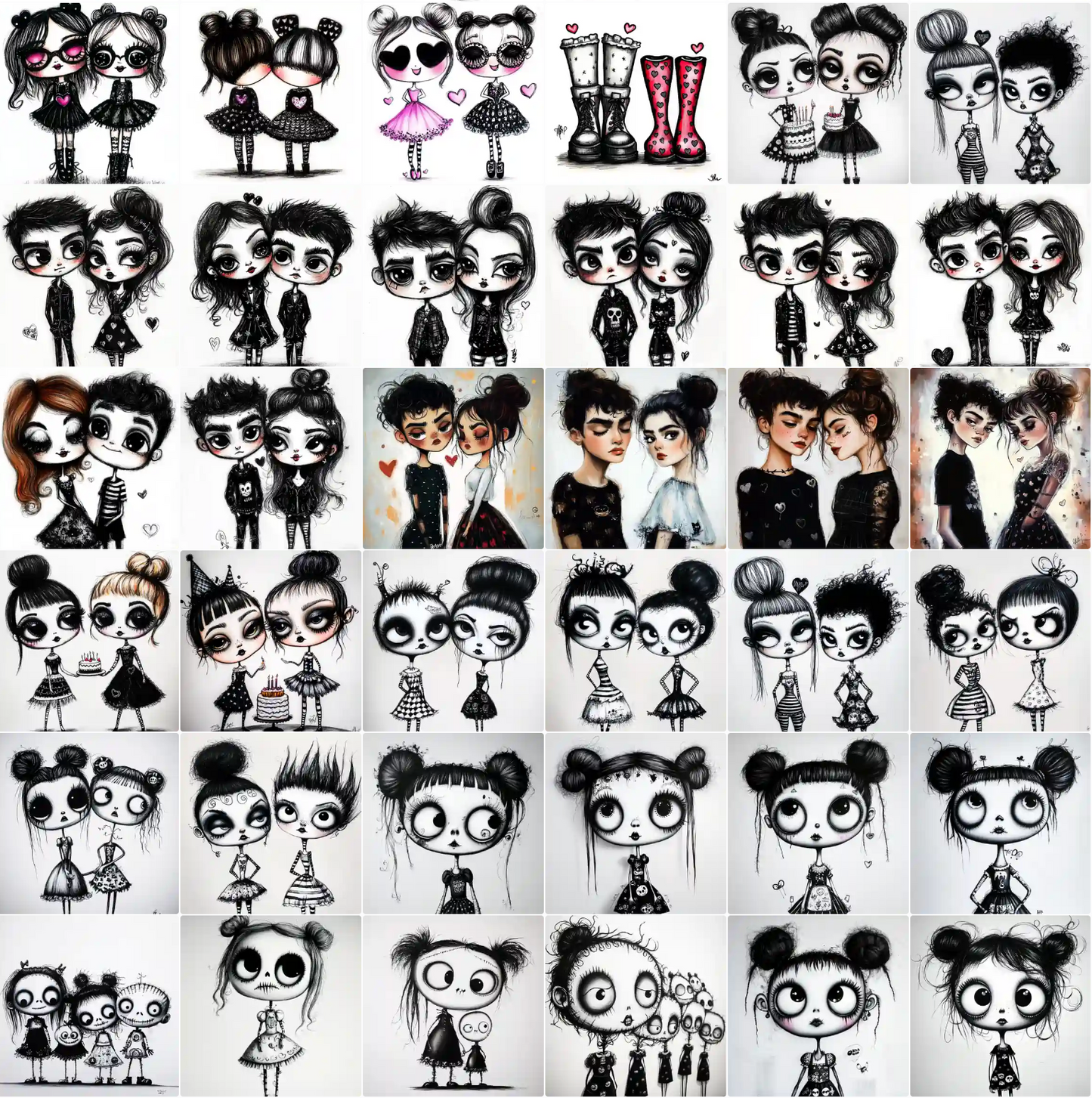 Goth Halloween ADORABLE Art pack