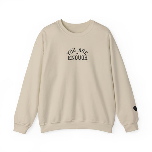 You Are Enough Unisex Heavy Blend Crewneck Sweatshirt | Casual Comfort, Perfect Gift, Everyday Wear, Relaxed Style, Holiday Essentials